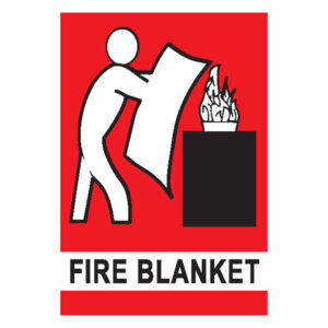 FIRE BLANKET PLASTIC LOCATION SIGN