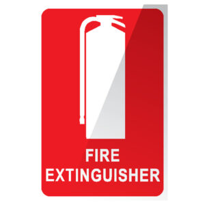FIRE EXTINGUISHER PLASTIC LOCATION SIGN