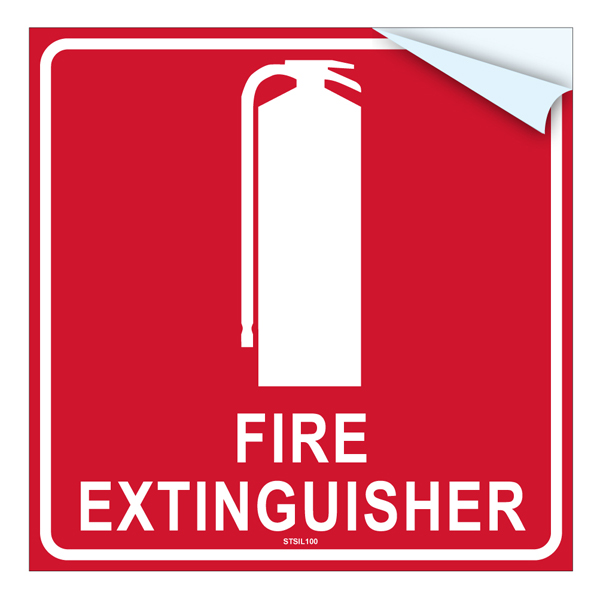 FIRE EXTINGUISHER VINYL STICKER LOCATION SIGN