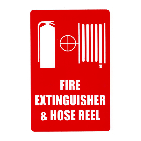 FIRE EXTINGUISHER _ HOSE REEL RIGHT ANGLE LOCATION SIGN