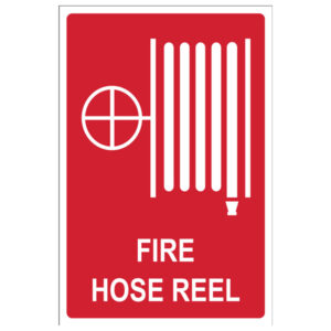 FIRE HOSE REEL PLASTIC LOCATION SIGN